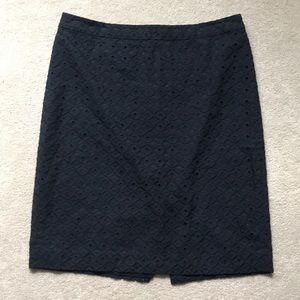 LOFT eyelet pencil skirt